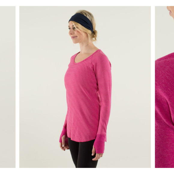 Lululemon Womens Open Your Heart Reversible Scoop Long Sleeve Shirt sz 6 Active - Picture 2 of 9